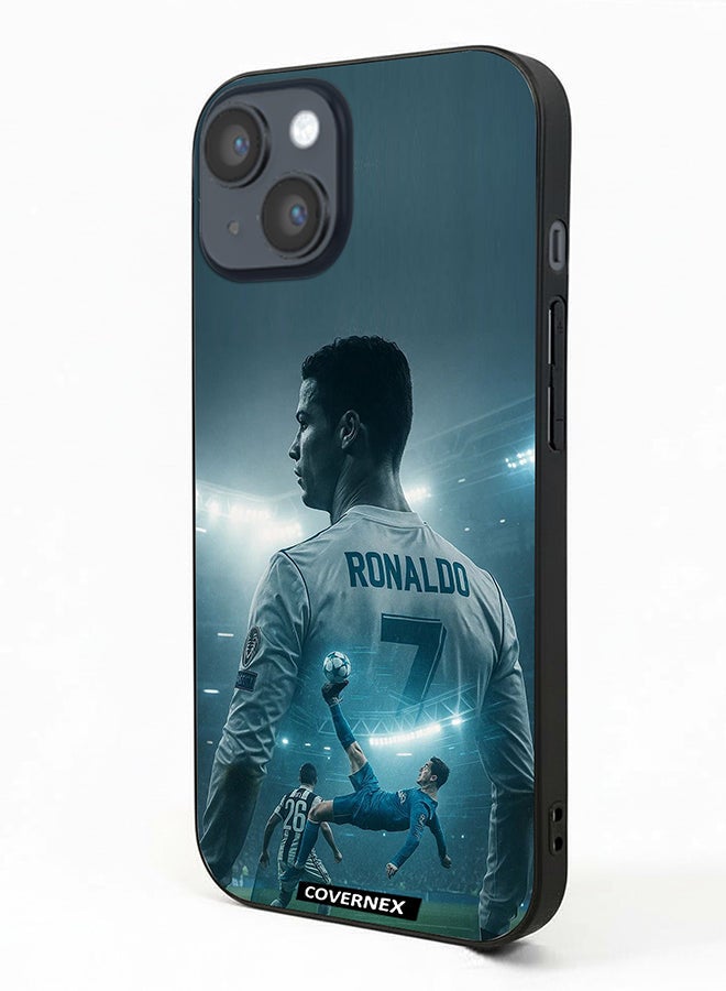 Covernex Apple iPhone 14 Protective Case Cover Printed Featuring Cristiano Ronaldo Iconic Action Shoot - Image 1