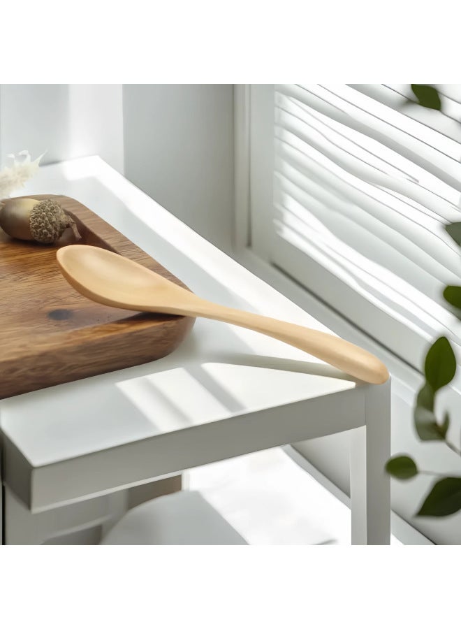 Wholesale Children's Wooden Spoon Baby Training Spoon Eco-friendly Lotus Wood Complementary Spoon Twist Spoon Fork Combination Soup Spoon Rice Spoon-Specifications:12x1.8&(fork)  - Image 4