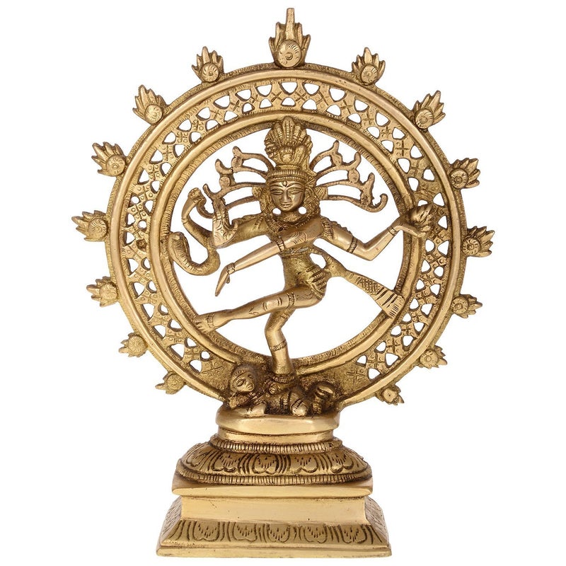 Idol Collections Natraj Brass Idol Dancing Shiva Figurine Statues, Height : 10 inch I Home Decor - Image 5