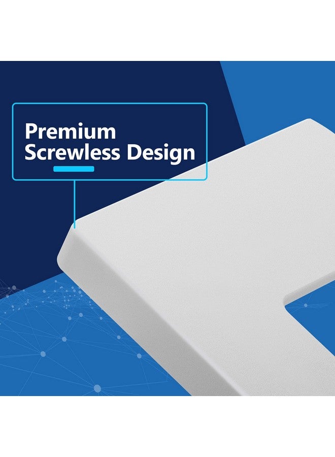 LIDER Matte Finish Decorator Switch Cover, Screwless Wall Plate, Mid-Size 1-Gang 4.88" x 3.11", Unbreakable Polycarbonate Thermoplastic, UL Listed, LSWP-31M-W10P, White, 10 pack - Image 1