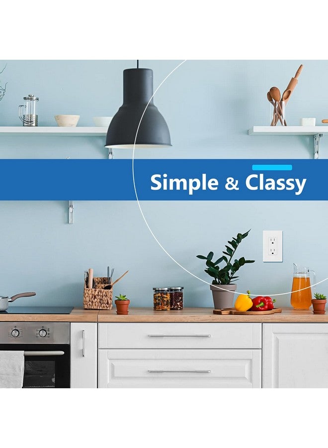 LIDER Matte Finish Decorator Switch Cover, Screwless Wall Plate, Mid-Size 1-Gang 4.88" x 3.11", Unbreakable Polycarbonate Thermoplastic, UL Listed, LSWP-31M-W10P, White, 10 pack - Image 4