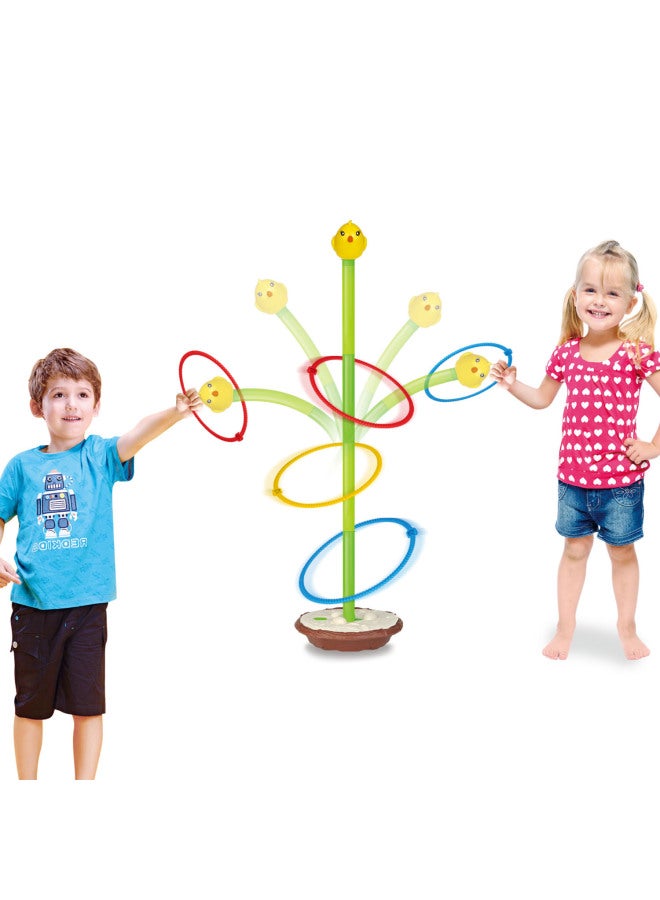 Cross-mirror Swing Chicken Throwing Ring Toy With Music Retractable Long And Short Electric Shake Puzzle Interactive Game Toy-Color:Swinging Ring Rabbit  - Image 4
