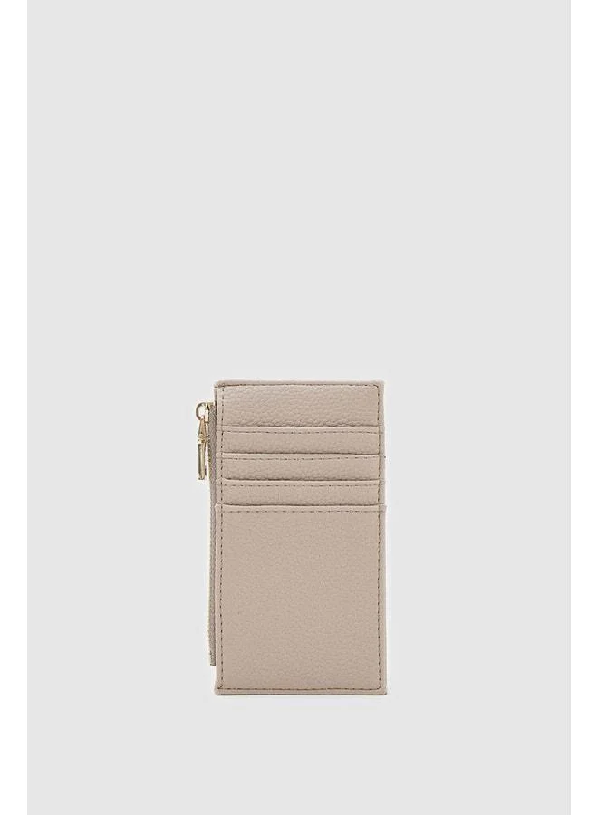 Linn Textured Women's Cardholder Beige.