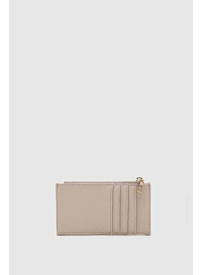Shule Bags  Linn Textured Women's Cardholder Beige. for Women | Best Price UAE