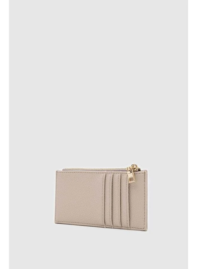 Shule Bags  Linn Textured Women's Cardholder Beige. for Women | Best Price UAE