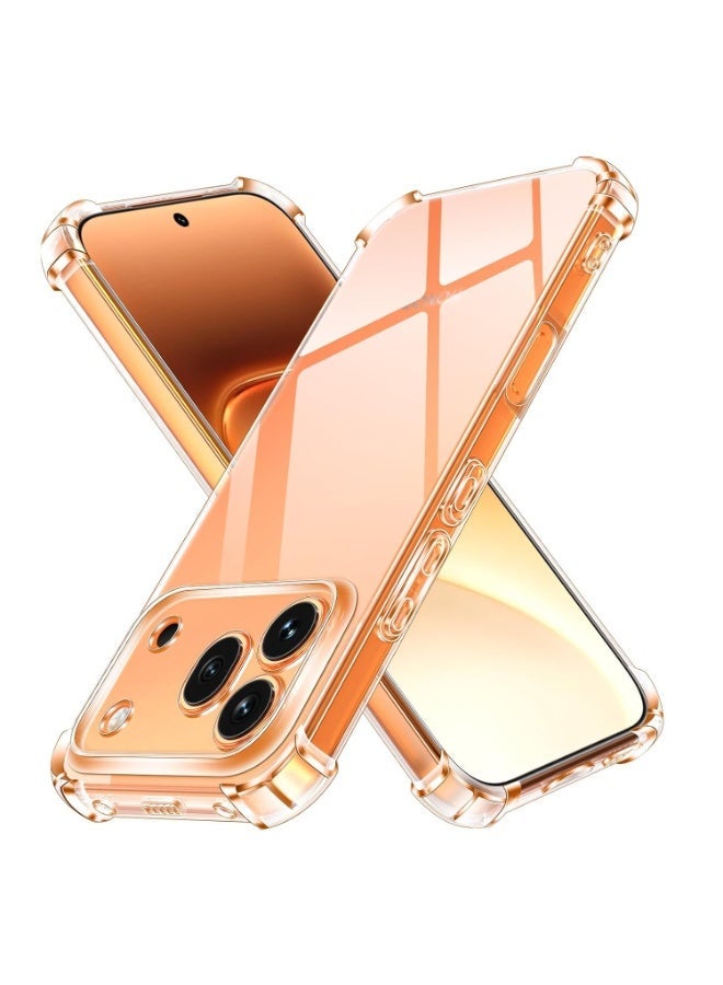 Case for Honor 600 Pro, Ultra Slim Crystal Clear Anti-Scratch Bumper Cover Flexible Soft TPU Anti-Fall Reinforced Corner Shockproof Transparent Phone Case for Honor 600 Pro - Image 1