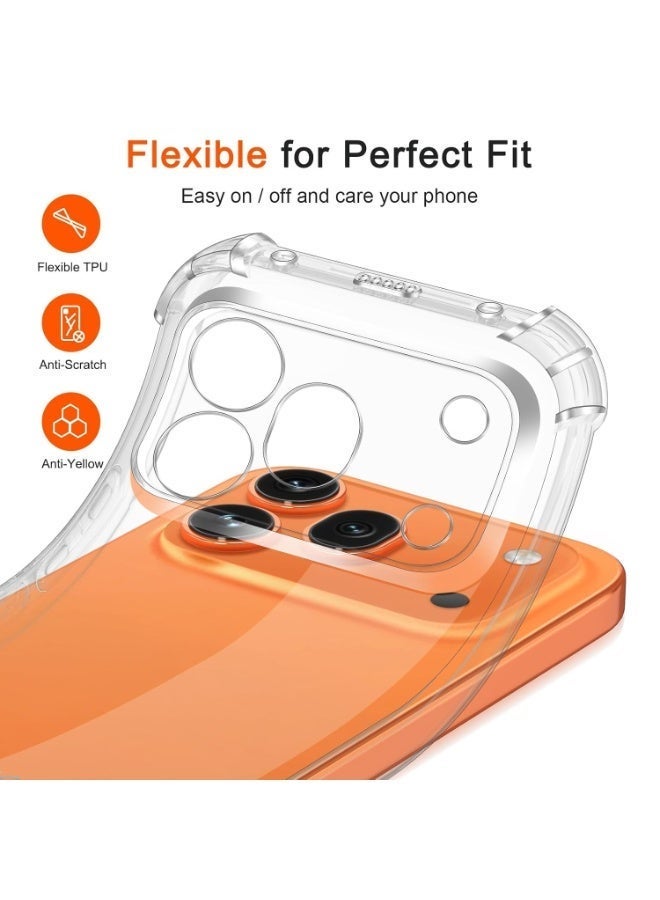 Case for Honor 600 Pro, Ultra Slim Crystal Clear Anti-Scratch Bumper Cover Flexible Soft TPU Anti-Fall Reinforced Corner Shockproof Transparent Phone Case for Honor 600 Pro - Image 2