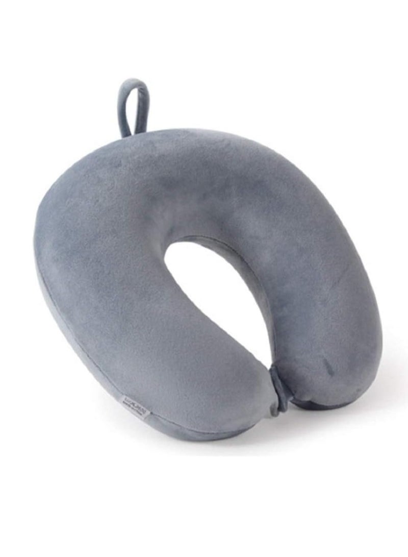 مخدة رقبة للسفر للجنسين - شكل U بخامة مايكروفايبر ناعمة متعددة الاستخدامات - رمادي - Image 1