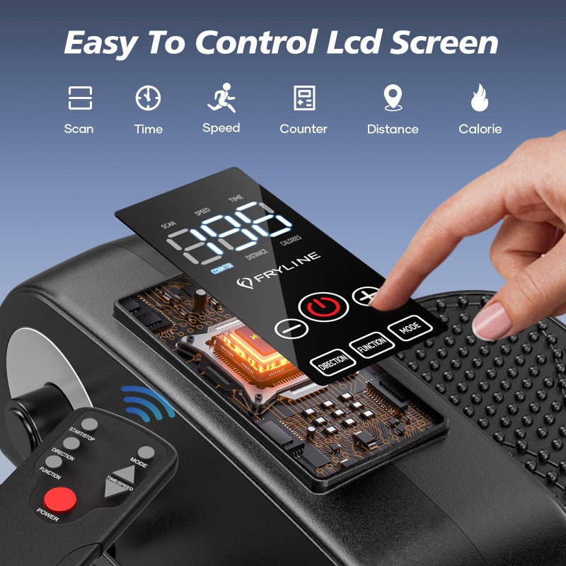 FRYLINE Under Desk Elliptical Machine Elliptical Leg Exerciser as Seen on TV for Senior with Remote Control Portable Quiet Electric Seated Pedal Exerciser with 12 Adjustable Speed - Image 5