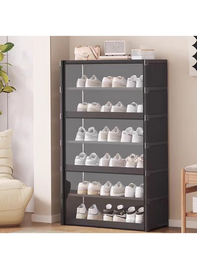 XiuWoo Shoes Cabinet 7 Tier Shoes Organizer,Shoes Storage,Vertical Shoes Rack For Small Spaces, Tall Narrow Shoes Cabinet Organizer For Closet Entryway,free Stacking Diy, Free Design To Save Space Shoe Shelf 64*30*105cm - Image 3