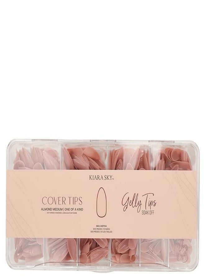 Kiara Sky Cover Gelly Tips | Soak Off Pre-Shaped Soft Gel Nail Extensions | Almond Medium - One of a kind - Image 1