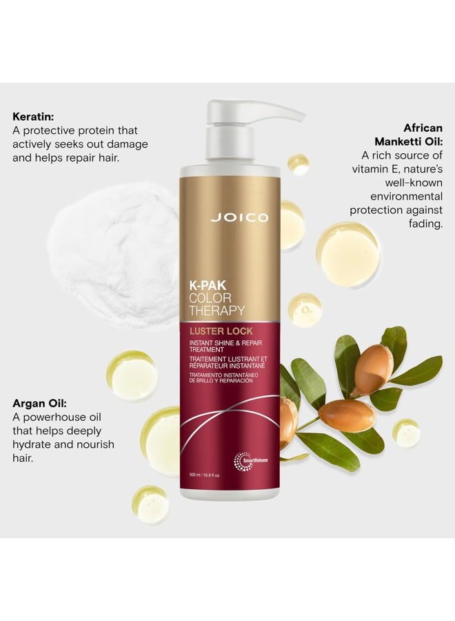 JOICO K-PAK Color Therapy Luster Lock Instant Shine & Repair Treatment | For Color-Treated Hair | Boost Color Vibrancy | Repair Breakage | With Keratin & Argan Oil | 16.9 Fl Oz - Image 5