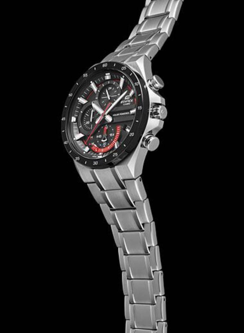 CASIO Edifice Chronograph Solar Powered Stainless Steel Men's Watch EQS-920DB-1AV - Image 4