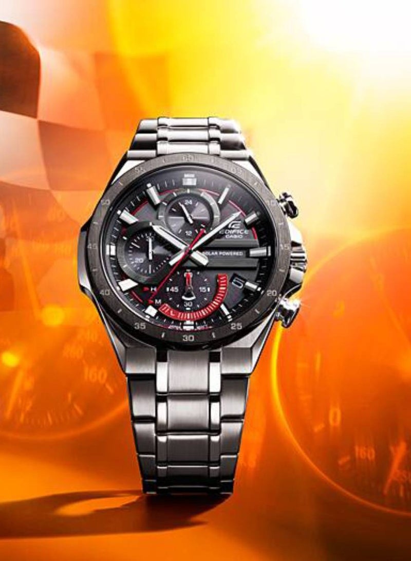 CASIO Edifice Chronograph Solar Powered Stainless Steel Men's Watch EQS-920DB-1AV - Image 2