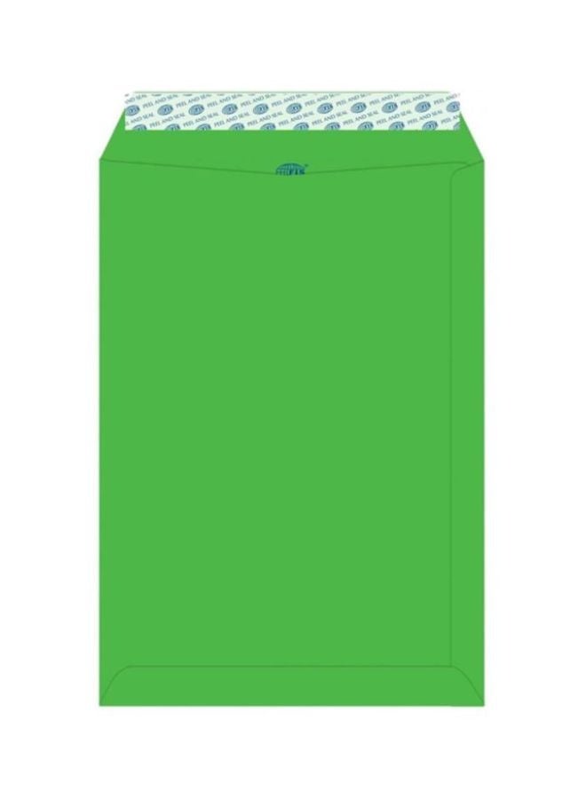 FIS C4 Color Envelopes, Peel & Seal, Neon Green, 324 x 229 mm, 80 GSM, Pack of 50 - Image 1