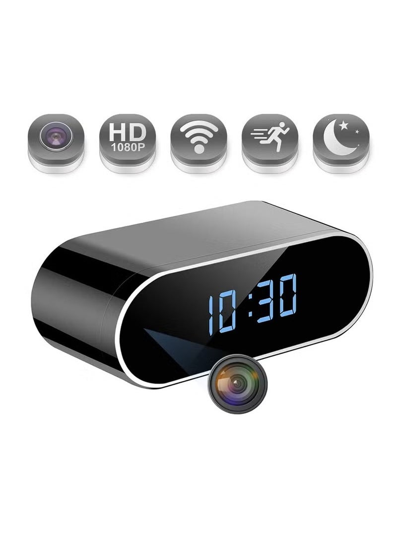 Generic Wifi Digital Clock With Camera Black  - Image 2