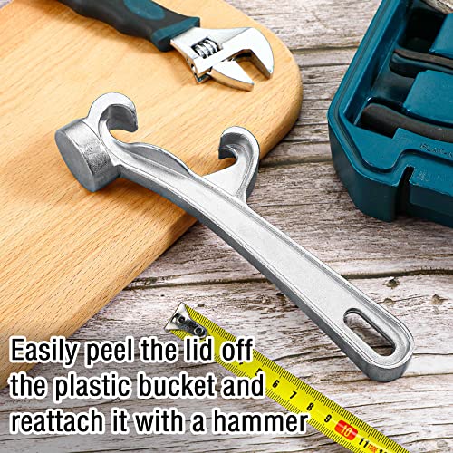 Romooa 2 Pieces Bucket Opener 5 Gallon, Silver Aluminum Paint Pail Buckets Lid Opener Wrench Metal Can Lid Remover Tool for Home Industrial Use - Image 4