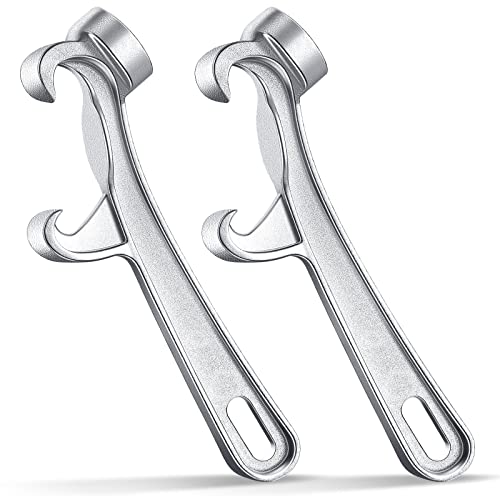 Romooa 2 Pieces Bucket Opener 5 Gallon, Silver Aluminum Paint Pail Buckets Lid Opener Wrench Metal Can Lid Remover Tool for Home Industrial Use - Image 1