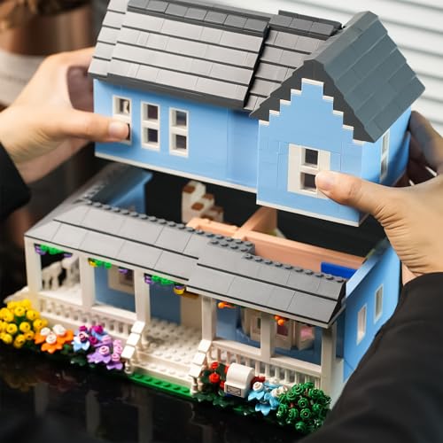ENJBRICK مجموعة بناء منزل جيلمور متوافقة مع ليغو للفتيات، مجموعة بناء منزل للديكور النسائي، هدايا عيد الميلاد و عيد الميلاد للفتيات 1524 قطعة - Image 2