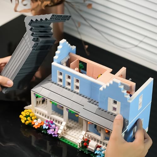 ENJBRICK مجموعة بناء منزل جيلمور متوافقة مع ليغو للفتيات، مجموعة بناء منزل للديكور النسائي، هدايا عيد الميلاد و عيد الميلاد للفتيات 1524 قطعة - Image 4