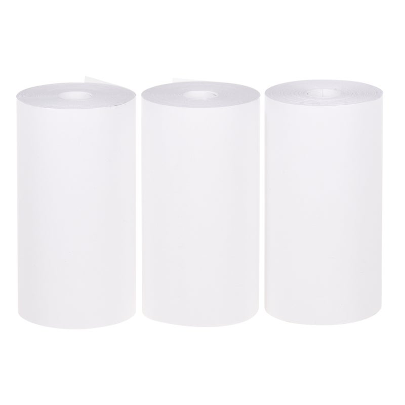 Thermal Paper Roll: 57x30mm White Thermal Paper - 3 Roll Set 10-Year Storage, Water Oil Proof, Clear Print for Pocket Thermal Printers, Receipt & Photo Printing - Image 1