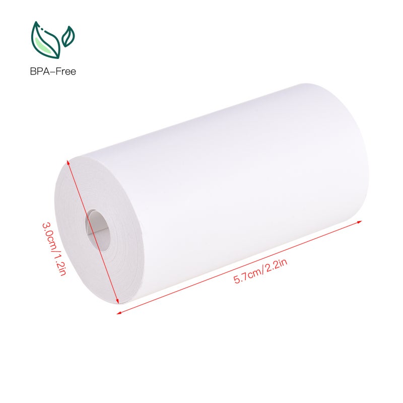 Thermal Paper Roll: 57x30mm White Thermal Paper - 3 Roll Set 10-Year Storage, Water Oil Proof, Clear Print for Pocket Thermal Printers, Receipt & Photo Printing - Image 4