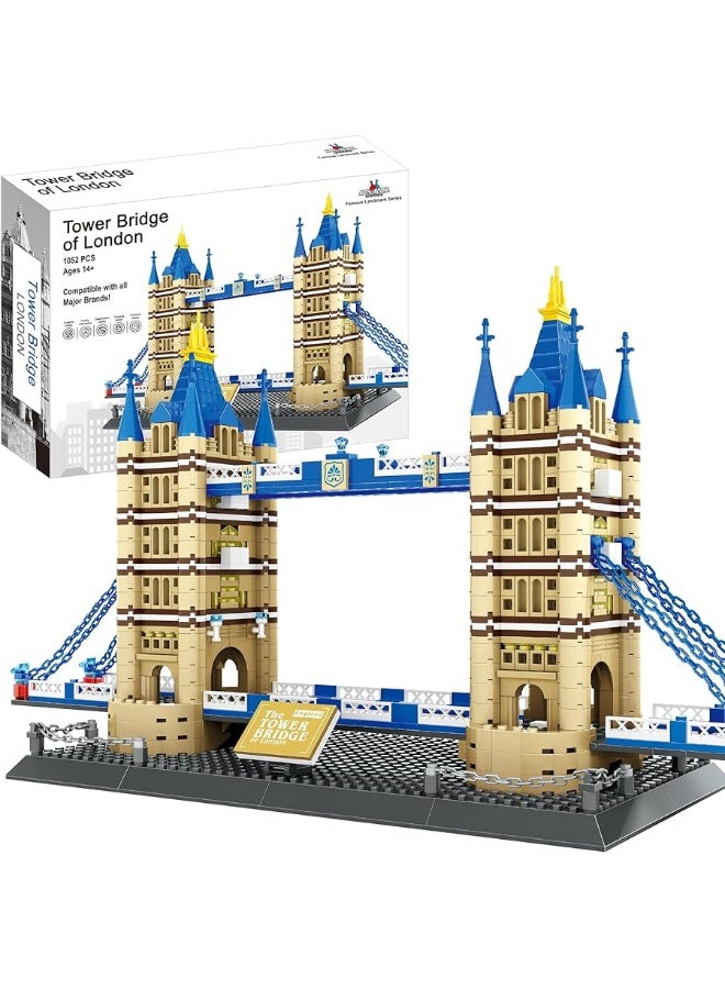 Apostrophe Games Tower Bridge Building Block Set â€“ 1,052 Pieces London Tower Bridge Model Building Blocks for Adults and Kids - Architecture Kit Famous Landmark Series - Image 1