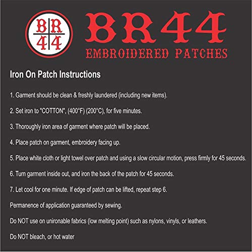 BR44 NT0523T SGT. at Arms Biker Front of Vest Jacket Title 100% Embroidered Patch Iron or Sew - Image 3