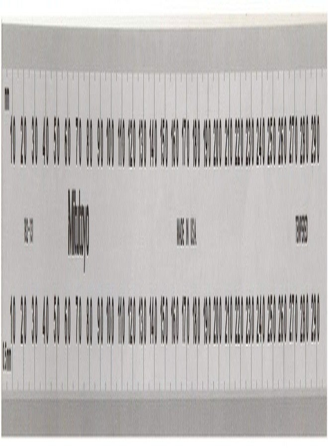 Mitutoyo 182-131, Steel Rule, 300mm (1mm, 0.5mm, 1mm, 0.5mm), 3/64" Thick X 25mm Wide, Satin Chrome Finish Tempered Stainless Steel - Image 1