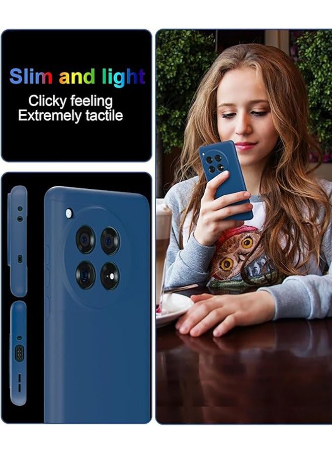رقيقة تبو سيليكون حالة الهاتف المحمول Oneplus 12 مع كاميرا حماية ، حماية ضد السقوط ، صدمة برهان حالة رقيقة مرنة الهاتف المحمول Oneplus 12 حالة ( الأزرق ) - Image 4