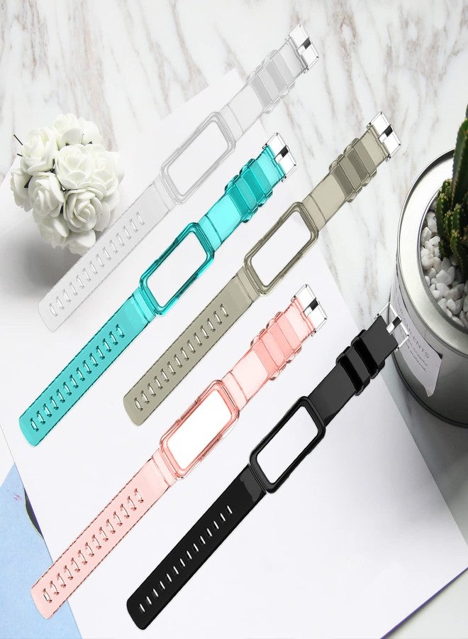MYSNBKN Watch Band Compatible with Fitbit Inspire 2 for Women Men, Clear Wristband with Built-in Protective Case Replacement for Fitbit Inspire/Inspire HR/Ace 2/Ace3 - Image 2