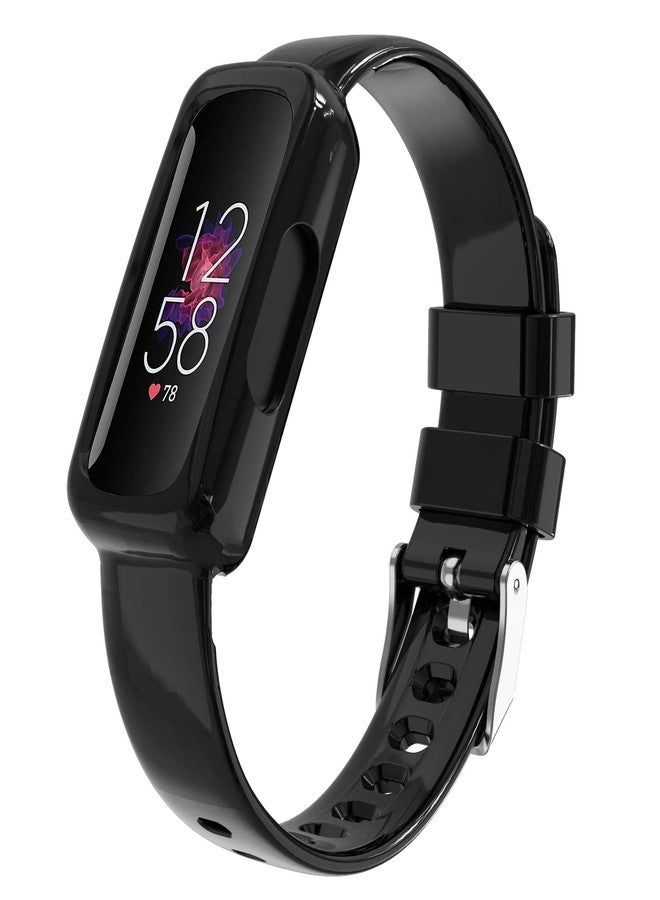 MYSNBKN Watch Band Compatible with Fitbit Inspire 2 for Women Men, Clear Wristband with Built-in Protective Case Replacement for Fitbit Inspire/Inspire HR/Ace 2/Ace3 - Image 1