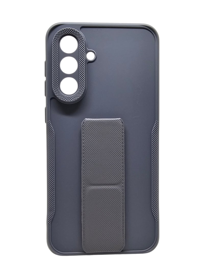 Silicone Back Cover With Holder For Samsung Galaxy A36 - Grey - Image 1