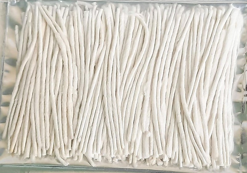 Agnirva Agnirva Long Cotton Wicks Lambi Batti Diya Batti Rui Batti for Pooja Temple White Pack of 1200 Wicks Vattalu Deepam for aarti puja  - Image 2