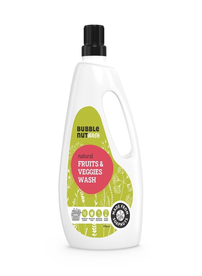 BubbleNut Wash- Fruits and Vegetables Wash Liquid (1000 ml), Organic, Natural, Herbal Veggies Cleaner, Veg Cleaning Disinfectant - Image 1
