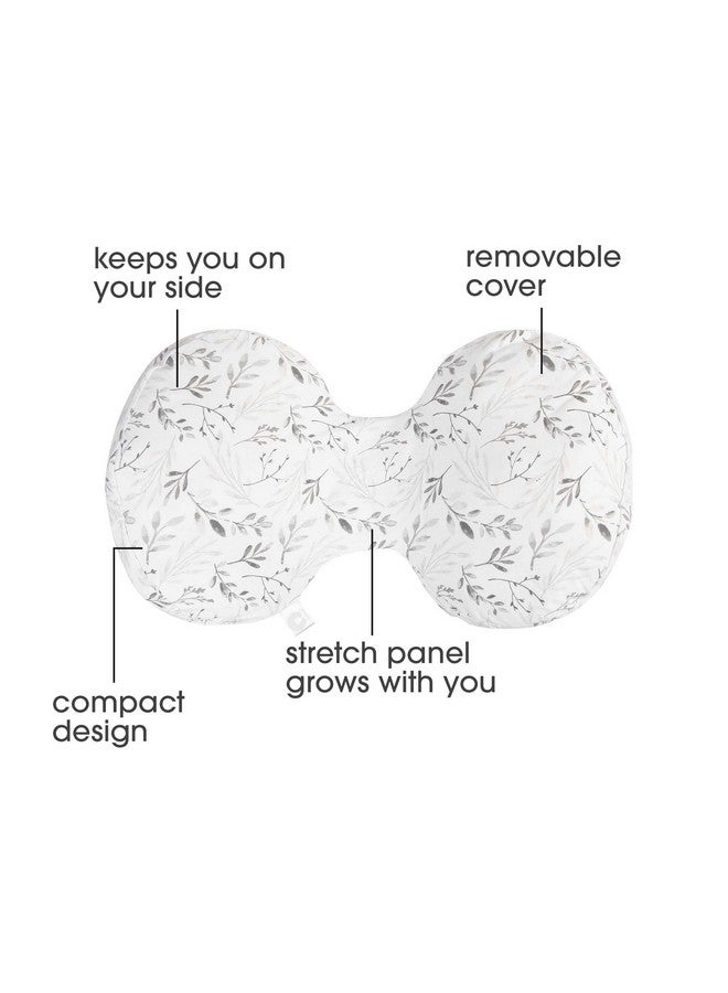 boppy Boppy Side Sleeper Pregnancy Pillow with Removable Jersey Pillow Cover, Gray Falling Leaves, Compact Stay-Put Design with Signature Stretch Panel, Prenatal and Postnatal Positioning - Image 2