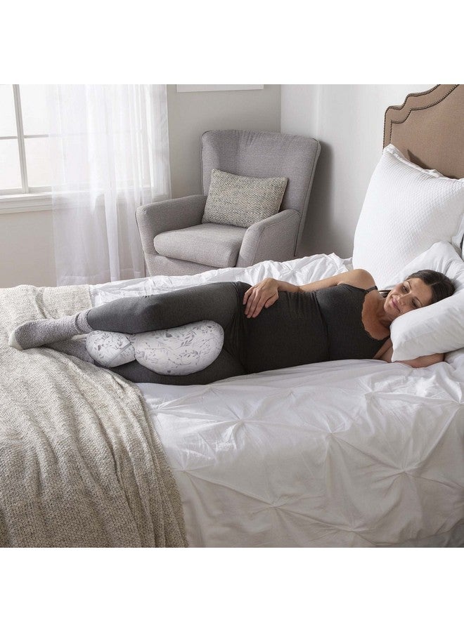 boppy Boppy Side Sleeper Pregnancy Pillow with Removable Jersey Pillow Cover, Gray Falling Leaves, Compact Stay-Put Design with Signature Stretch Panel, Prenatal and Postnatal Positioning - Image 5