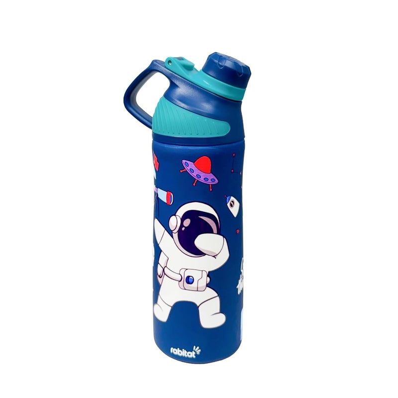 Rabitat ZYLO Vacuum Insulated Water Bottle Shyguy Blue 550ml | 2 Years Brand Warranty | Water Bottle for School Kids | Thermos Flask | Upto 24 hrs Hot and Cold Steel Water Bottle - Image 1