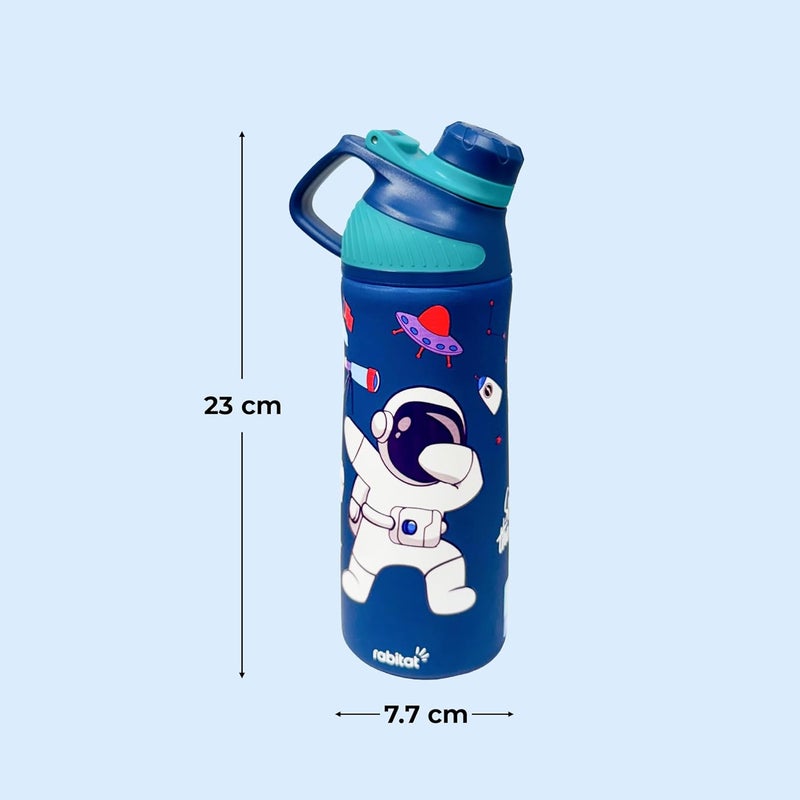Rabitat ZYLO Vacuum Insulated Water Bottle Shyguy Blue 550ml | 2 Years Brand Warranty | Water Bottle for School Kids | Thermos Flask | Upto 24 hrs Hot and Cold Steel Water Bottle - Image 4