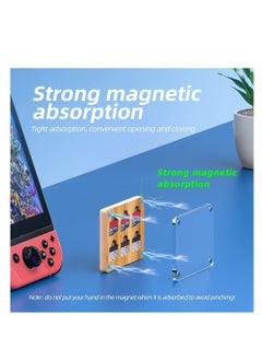 Y&D 6 Slots SD Card Case, Bamboo Magnetic Closure TF Holder, for MSD Memory Storage Box Holder  - Image 3