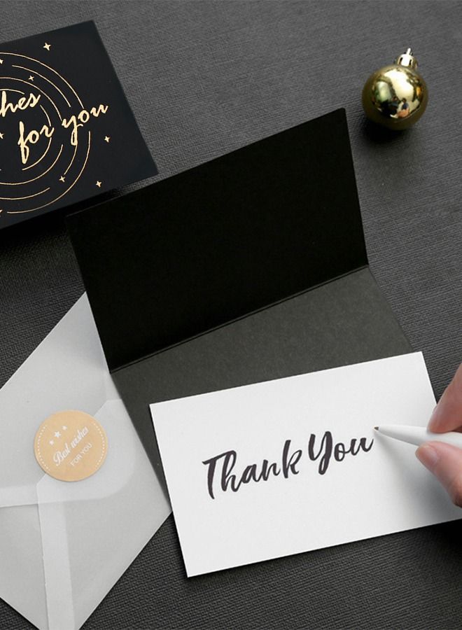 GROIC 10PCS Invitation Cards,Black and Gold Party Invitations with Envelopes,For Wedding,Bridal Shower,Baby Shower,Birthday Invitations,Party Greeting Card - Image 4