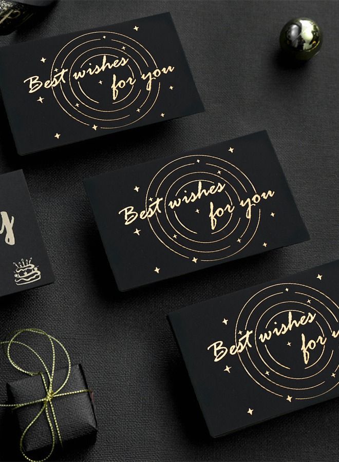 GROIC 10PCS Invitation Cards,Black and Gold Party Invitations with Envelopes,For Wedding,Bridal Shower,Baby Shower,Birthday Invitations,Party Greeting Card - Image 3