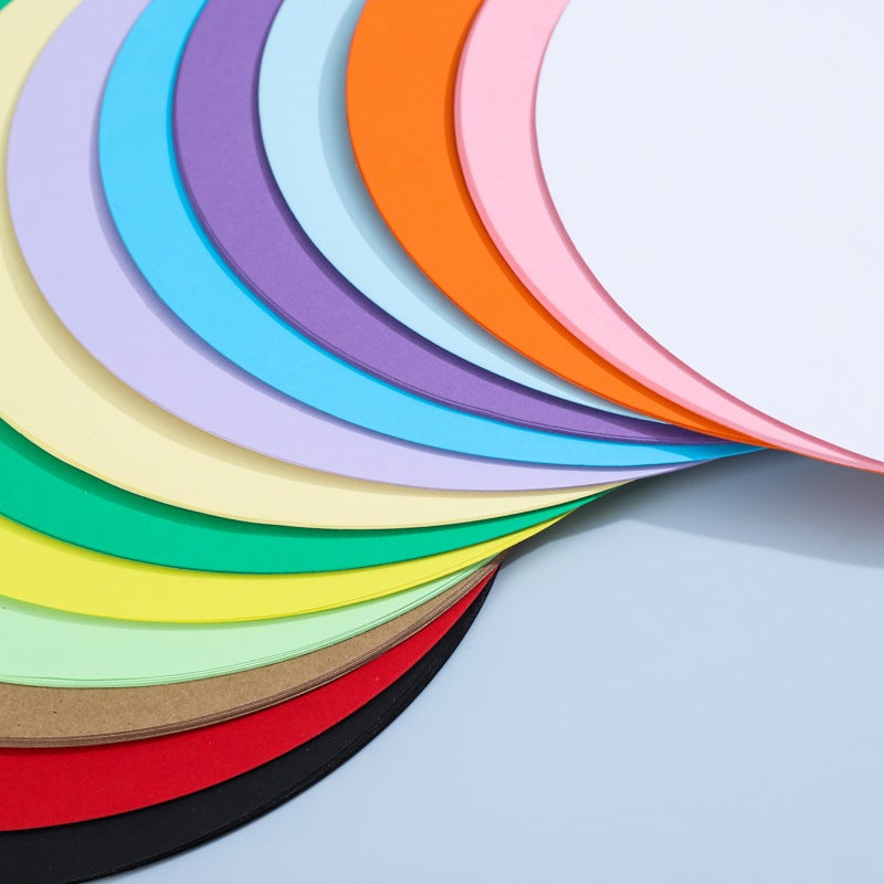 Color Cardboard Round Painting Handmade Sketch Paper Children'S Art Color Lead Painting Paper 250G Hard Thick Paper - Image 3