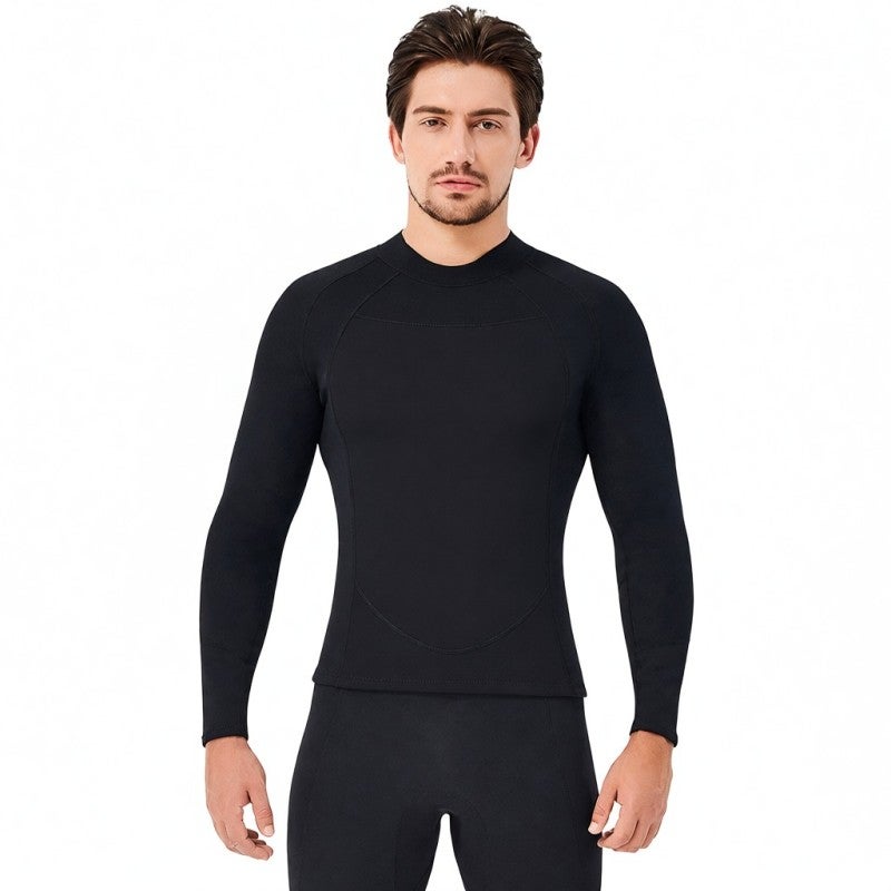 DIVE & SAIL Diving Top: 2mm Neoprene Nylon Fabric - Thermal Insulation UV Protection Sun Protection Flexible Front Zipper Stretchy Long Sleeves Snorkeling Gear for Men XL Size Water Sports Beach Vacation - Image 4