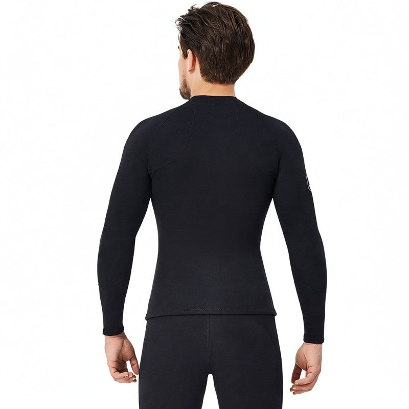 DIVE & SAIL Diving Top: 2mm Neoprene Nylon Fabric - Thermal Insulation UV Protection Sun Protection Flexible Front Zipper Stretchy Long Sleeves Snorkeling Gear for Men XL Size Water Sports Beach Vacation - Image 5