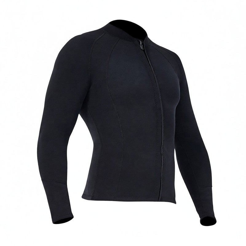 DIVE & SAIL Diving Top: 2mm Neoprene Nylon Fabric - Thermal Insulation UV Protection Sun Protection Flexible Front Zipper Stretchy Long Sleeves Snorkeling Gear for Men XL Size Water Sports Beach Vacation - Image 2