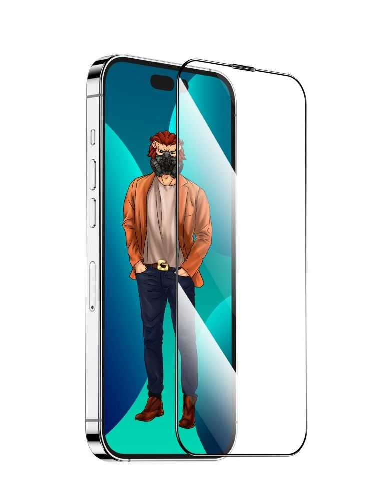 GREEN LION iPhone 14 Glass 3D Silicone Plus High Definition Edge Screen Protector 6.1 inch / Super Anti-Scratch / High Quality Tempered Glass / Secure Explosion-Proof Function / High Transparency / 9H Hardness - Clear - Image 1