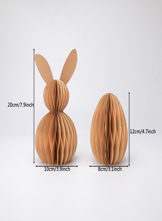 WWT Easter Decorations, 4Pcs Easter Honeycomb DIY Table Centerpiece Set, Cute Table Centerpiece Decor for Easter Decors, Egg Hunt Supplies - Image 2