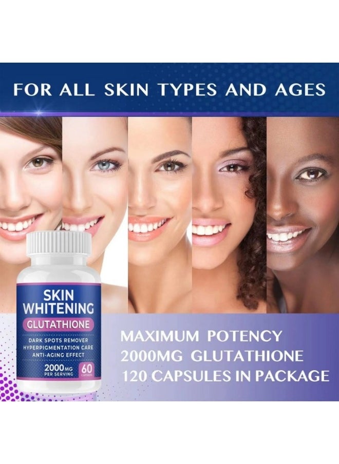 SKIN Whitening Glutathione Capsules Whitening Capsules 60 Capsules 2000 Mg  - Image 4