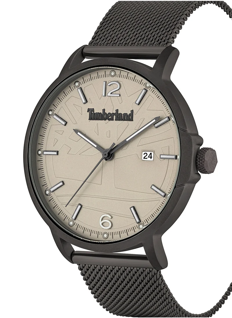 Timberland Coleridge Men's Watch 45mm Analog Grey Dial Purple Stainless Steel Strap